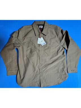 Woolrich Khaki Vented Lined Long Sleeve Fishing Shirt Mens Size Small NEW NWT!!